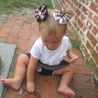 Football pinwheel pig tail set