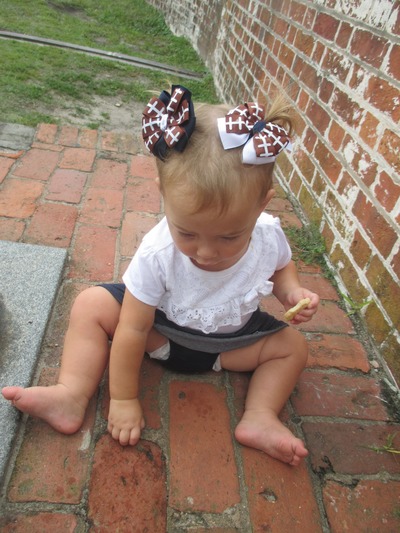 Football Pinwheel Pig Tail Set