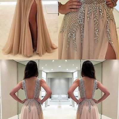 V-neck beading prom dress,sexy prom dress,evening dress,charming prom dress, long prom dress,prom dresses, elegant prom dress, prom dress z147