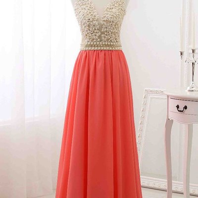 Orange prom dress,sexy prom dress,evening dress,charming prom dress, long prom dress,prom dresses, elegant prom dress, prom dress z149 - Thumbnail 2