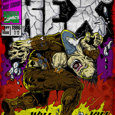 The title doesn't lie! raw head rex  will kill everyone! 13x19 poster print