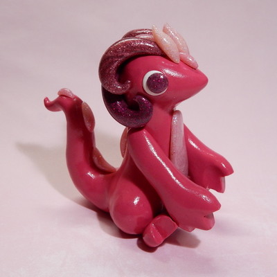 Pink glitter dragon