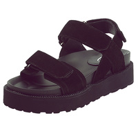 2017 Wild Muffled Sandals Female Summer Flat Bottom Students Casual Magic Paste Women Shoes Tide - Thumbnail 2