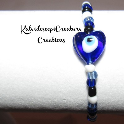 Protection eye heart bracelet