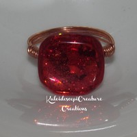 Red Sparkles Ring - Thumbnail 2