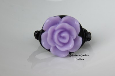 Pastel Purple Rose Ring (Large)