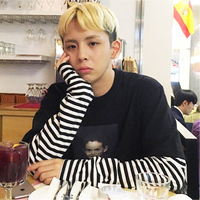 Free Shipping-90'S RED / WHITE LONG SLEEVE TEE - Thumbnail 1