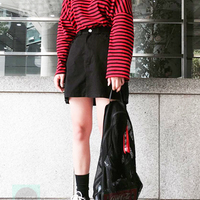 Free Shipping-90'S RED / WHITE LONG SLEEVE TEE - Thumbnail 2