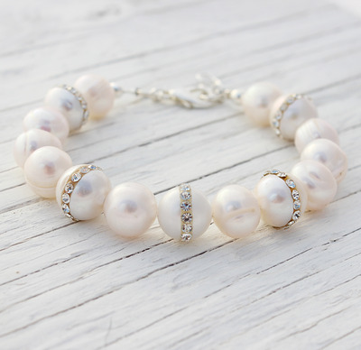 White Freshwater Pearl Sterling Silver bracelet