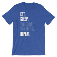 Eat. Sleep. Take Kids to Sports. Repeat. Unisex short sleeve t-shirt - Thumbnail 3
