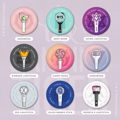 Kpop Lightsticks Button