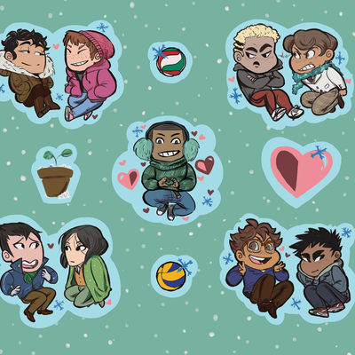 Seijoh winter sticker sheet