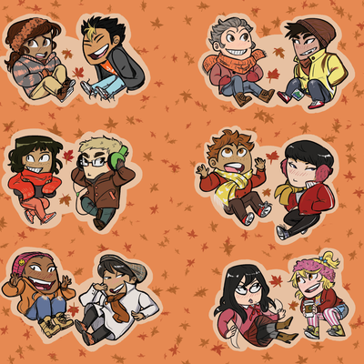 Karausno fall sticker sheet