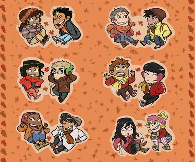 Karausno Fall Sticker Sheet