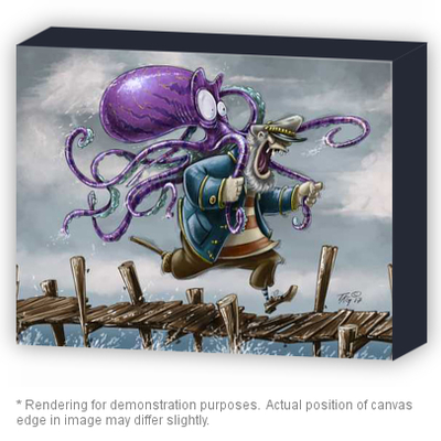 The captain's dance partner - stretched canvas