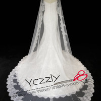 Elegant Sweetheart Lace Mermaid Wedding Dresses 2017 Long Appliques Crystal Plus Size Wedding Gowns With Cape RW212 - Thumbnail 1