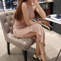 Sexy Halter Long Slit Bodycon Dresses, Women Club Dresses, Sexy Party Dresses - Thumbnail 2