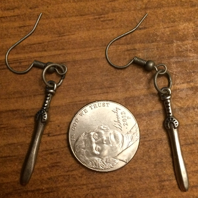 Wonder woman sword earrings