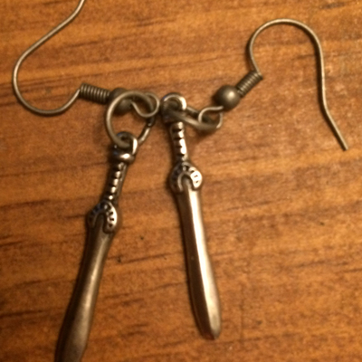 Wonder woman sword earrings