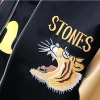 Tiger and Eagle Embroidery Baseball Jacket - Thumbnail 3