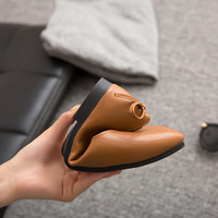 Vintage Doudou Grandma Shoes Frontal Sole Low Sole Ladies Single Shoes Female Summer 2017 New Korean Bunny Shoes - Thumbnail 4