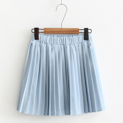 Chiffon pastel pleated short skirt