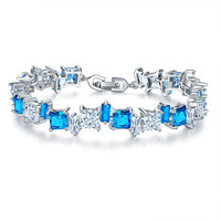 Simple Style Fashion Personality Colorful Zircon Bracelet - Thumbnail 1
