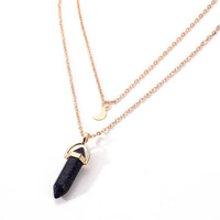 Moon & Stone Pendant Neclace - Thumbnail 2