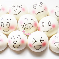 Jumbo Blush Bun Squishy Emoticon - Thumbnail 1