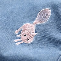 Kitty embroidery overall jeans - Thumbnail 3