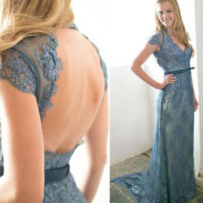 Backless prom dresses,black a-line bateau floor-length chiffon evening dress prom dresses 10048 - Thumbnail 3