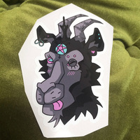 Non-Binary Baphomet Sticker - Thumbnail 2