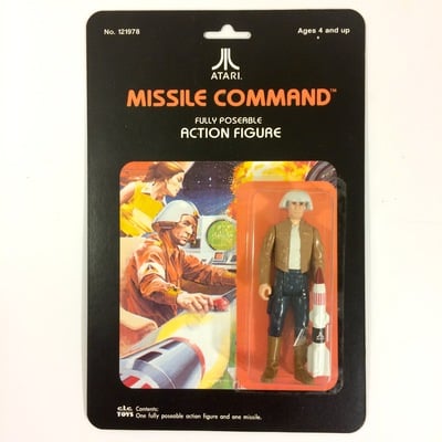 Custom made missile command atari action figure