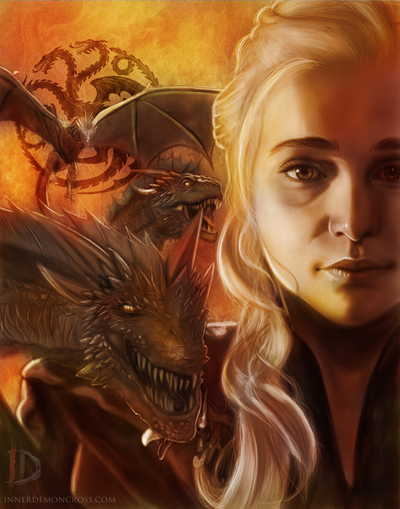Daenerys x Dragons Print 01 11x14