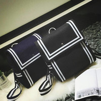 Navy / Black Sailor Canvas Backpack - Thumbnail 2
