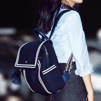 Navy / Black Sailor Canvas Backpack - Thumbnail 3