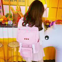 Harajuku Red Heart Backpack with Purse - Thumbnail 2