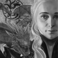 Daenerys x Dragons Print 01 11x14 - Thumbnail 1