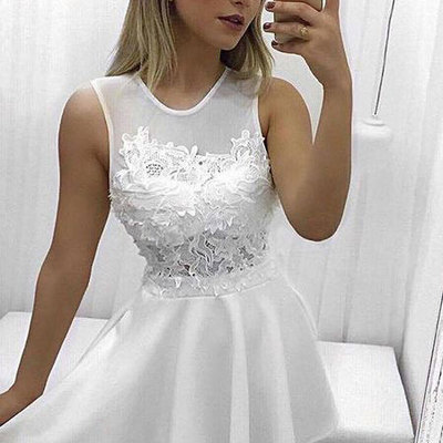 White short homecoming dresses for junior under 100