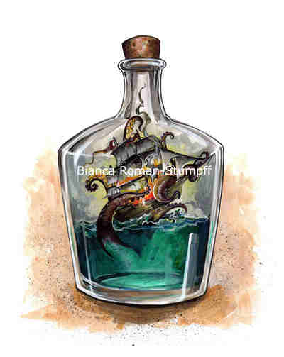 Ship in a bottle Print