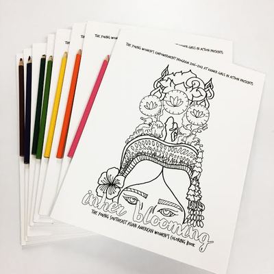 Coloring book - in her blooming: young southeast asian american women