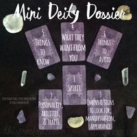 Deity Dossier Mini - Detailed information about a spirit, ghost, or deity. Intuitive psychic tarot oracle card divination reading - Thumbnail 1