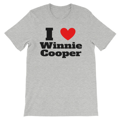 I love winnie cooper unisex short sleeve t-shirt
