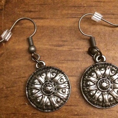 Wonder woman shield earrings