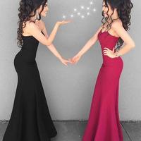2017 formal strapless mermaid elegant long evening dress, BD6846 - Thumbnail 1