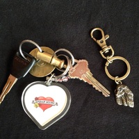 Adorable Afghan Hound Keychain Charm - Gold colored - Thumbnail 1