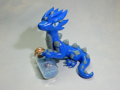 Blue Potion Glitter Dragon