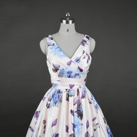 Beauty Long Print Prom Dress ,Women dress for prom ,sexy prom dress,party dress,evening dress - Thumbnail 2