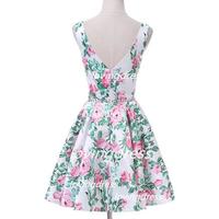 flower printed prom dresses,sexy prom dress,short homecoming dress - Thumbnail 1