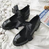 Black Bowknot Heeled Shoes - Thumbnail 2